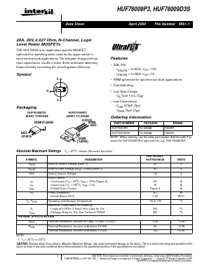 76009D Datasheet PDF Intersil
