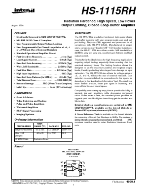 HS-1115RH Datasheet PDF Intersil