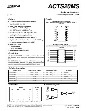 ACTS20D/SAMPLE Datasheet PDF Intersil