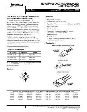 HGT1S5N120CNDS Datasheet PDF Intersil