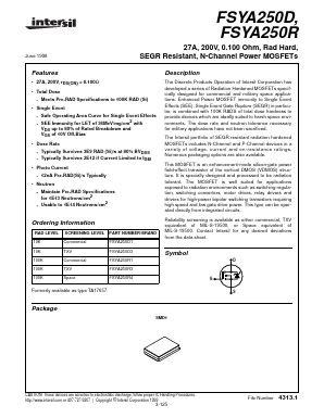 FSYA250R Datasheet PDF Intersil