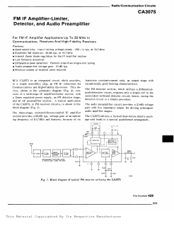 CA3075 Datasheet PDF Intersil