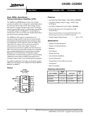 CA3280 Datasheet PDF Intersil