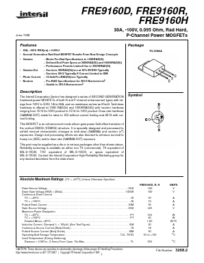 FRE9160D Datasheet PDF Intersil