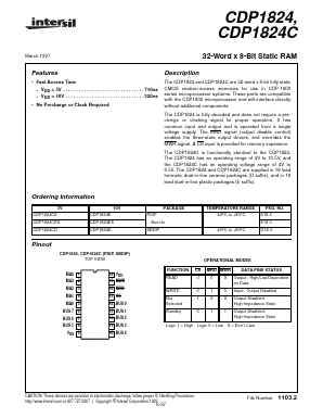 CDP1824C Datasheet PDF Intersil
