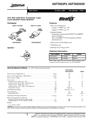 HUF76423S3ST Datasheet PDF Intersil