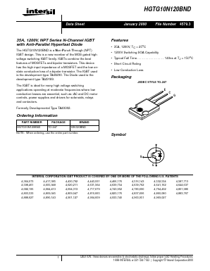 10N120BND Datasheet PDF Intersil