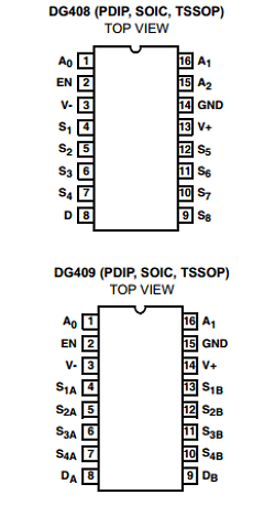DG408 Datasheet PDF Intersil