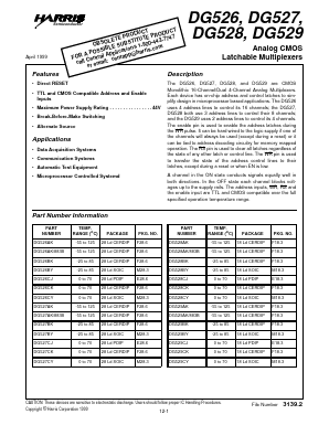 DG527 Datasheet PDF Intersil
