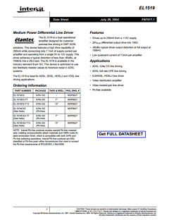 EL1519CS Datasheet PDF Intersil