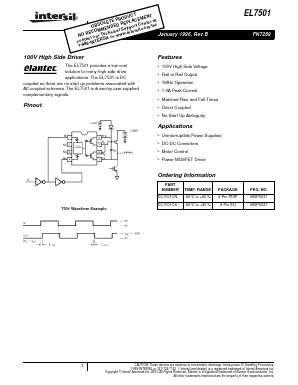 EL7501CN Datasheet PDF Intersil