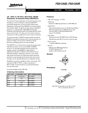 FSS13A0R3 Datasheet PDF Intersil