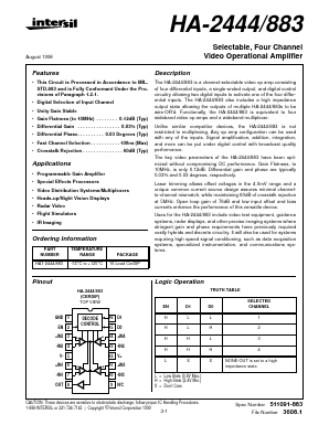 HA-2444/883 Datasheet PDF Intersil