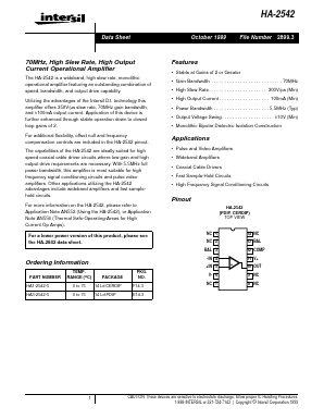HA3-2542-5 Datasheet PDF Intersil