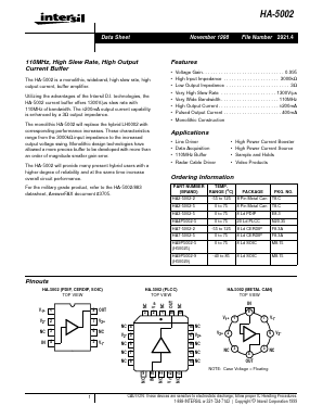 HA7-5002-2 Datasheet PDF Intersil