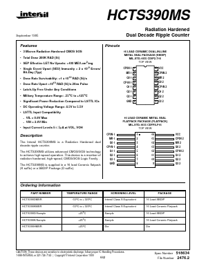 HCTS390D Datasheet PDF Intersil
