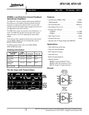 HFA1120 Datasheet PDF Intersil
