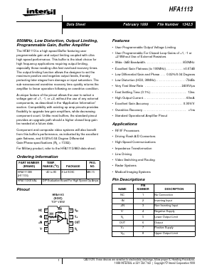 HFA1113IB Datasheet PDF Intersil