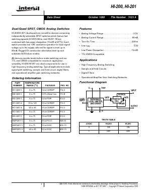 HI2-0200 Datasheet PDF Intersil