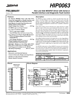 HIP0063 Datasheet PDF Intersil