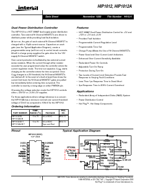 HIP1012A Datasheet PDF Intersil