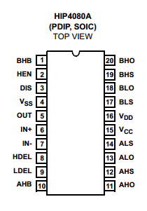 HIP4080A Datasheet PDF Intersil