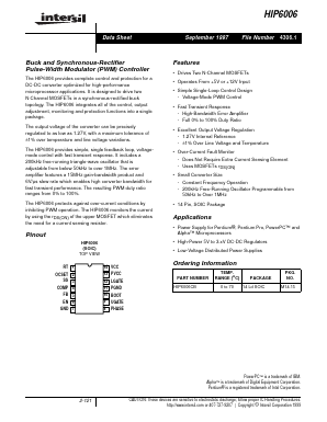 HIP6006CB Datasheet PDF Intersil