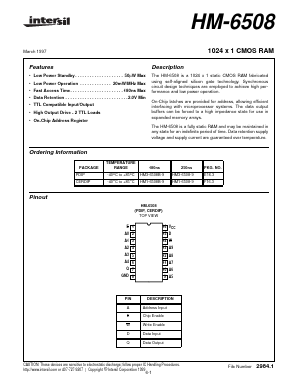 HM-6508-9 Datasheet PDF Intersil