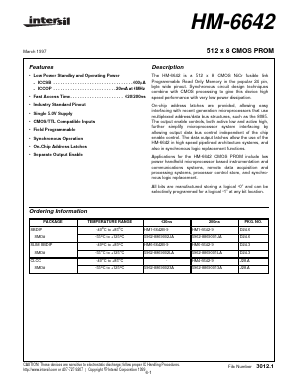 5962-88690013A Datasheet PDF Intersil