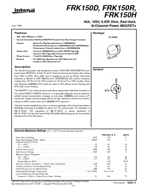 FRK150D Datasheet PDF Intersil