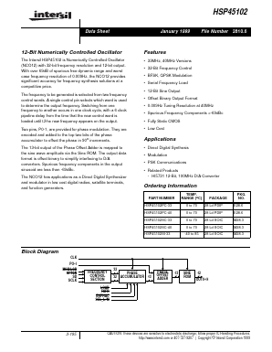 HSP45102PC-40 Datasheet PDF Intersil