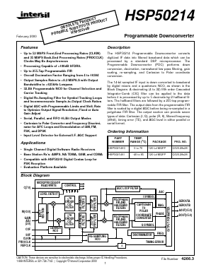 HSP50214 Datasheet PDF Intersil
