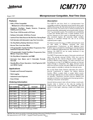 ICM7170AIBG Datasheet PDF Intersil
