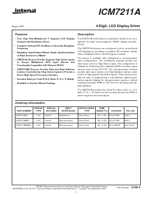 ICM7211AMLM44 Datasheet PDF Intersil