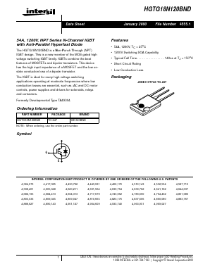 18N120BND Datasheet PDF Intersil
