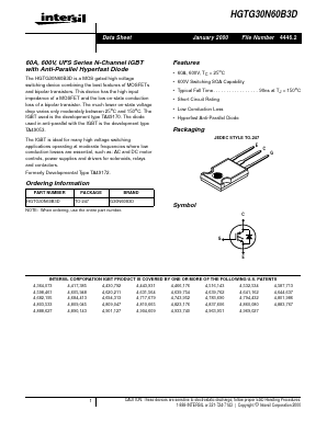 G30N60B3D Datasheet PDF Intersil
