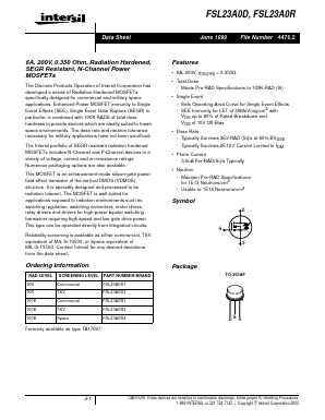FSL23A0R4 Datasheet PDF Intersil