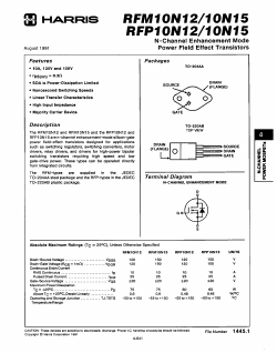 RFM10N15 Datasheet PDF Intersil