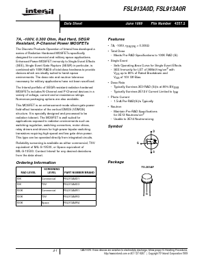 FSL913A0D Datasheet PDF Intersil