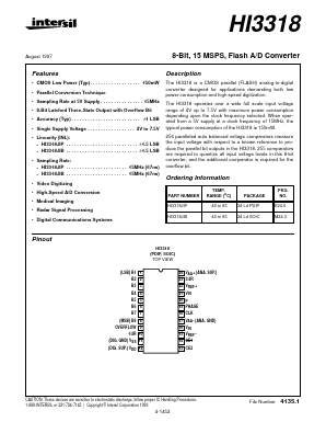 HI3318 Datasheet PDF Intersil