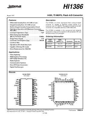 HI1386 Datasheet PDF Intersil