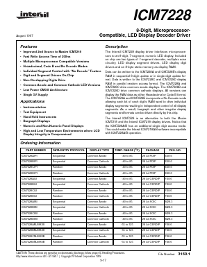 ICM7228C Datasheet PDF Intersil