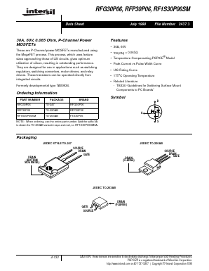 F1S30P06 Datasheet PDF Intersil