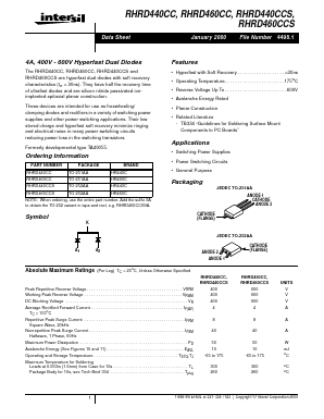 RHRD440CCS9A Datasheet PDF Intersil