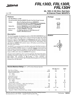 FRL130D Datasheet PDF Intersil