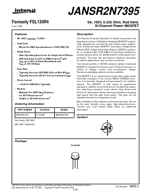 JANSR2N7395 Datasheet PDF Intersil