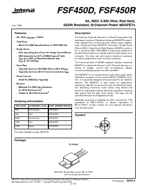 FSF450D1 Datasheet PDF Intersil