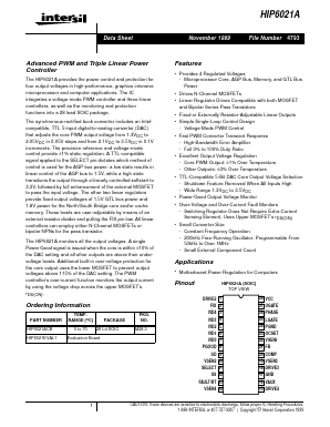 HIP6021EVAL1 Datasheet PDF Intersil