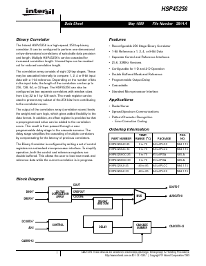HSP45256JI-25 Datasheet PDF Intersil