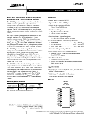 HIP6004 Datasheet PDF Intersil